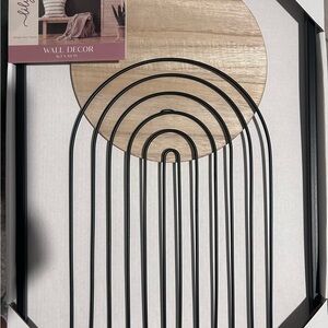 Modern Black and Wood Wall Art